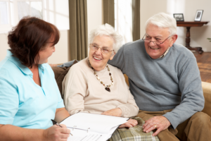 caregiver advising the patient